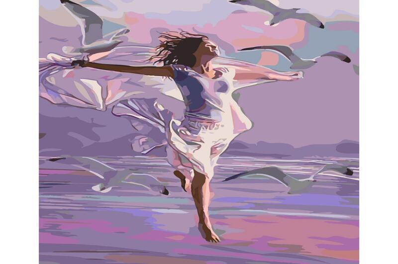 Картина по номерах SY6220 На крилах свободи", розміром 40х50 см"