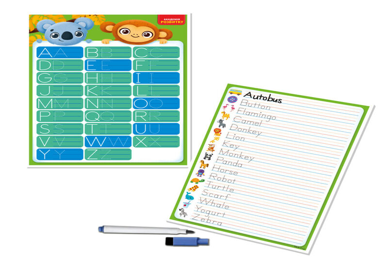 Дошка-тренажер  English" VT5010-28 (укр)"