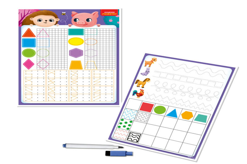 Дошка-тренажер  Фігури та форми" VT5010-27 (укр)"