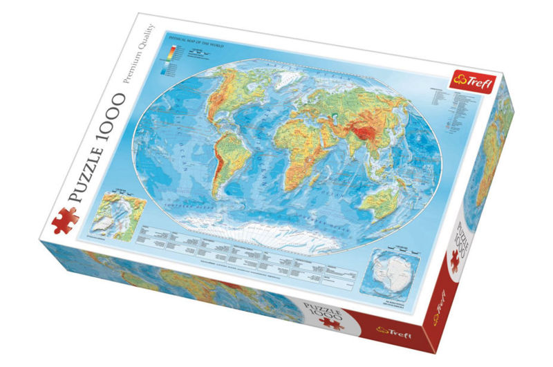 Пазли - (1000 елм.) - Карта Світу" / Trefl  10463"