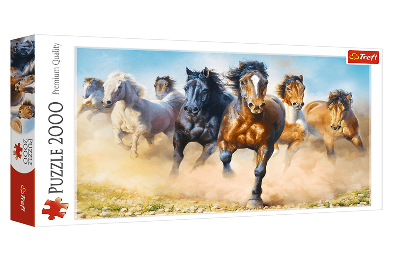 Пазли - (2000 елм.) - Стадо коней" / Trefl  27098"