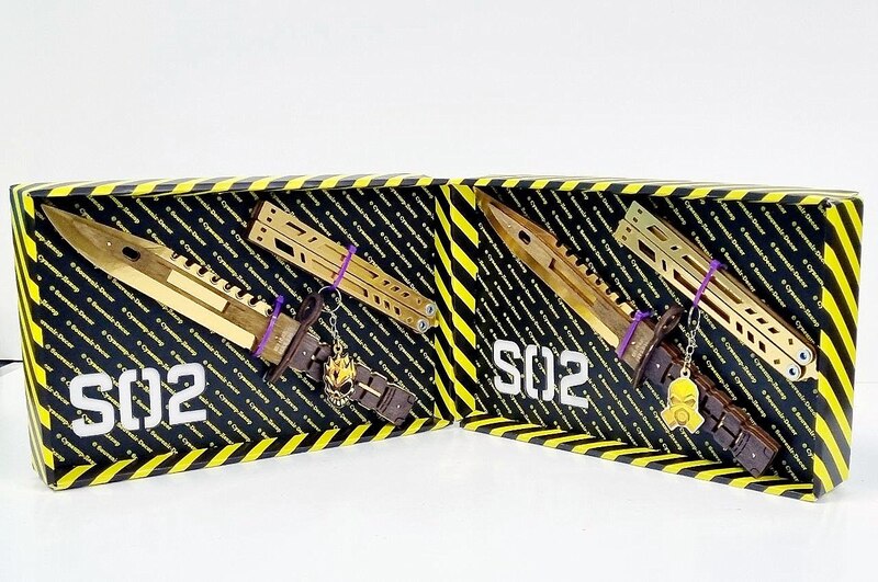 BOX Сувенірний SO-2 МЕТЕЛИК LEGASY &amp; M-9 BAYONET GOLD  SO2-2-B"