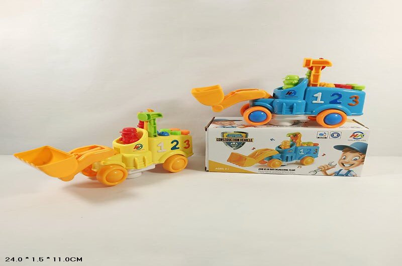 Муз. машинка 2016-8 (72шт/2) музика, молоток, викрутка, 2 кольори мікс, в коробці 24 * 1,5 * 11см