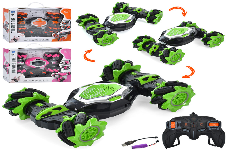 Машинка DH666-18 (6шт)25см, р/к,2,4G, акум, трюкова,звук,поворот360, USBзарядне, 3кол, в кор-ці,32,5