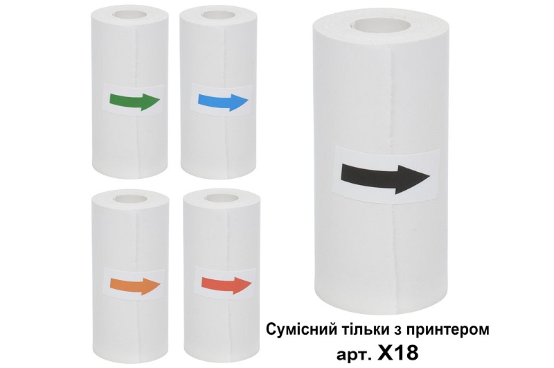 Термопапір TP-C-W (100шт) для портативного принтера, рулон 5,7-2,3см, білий, ціна за 1рулон, упаковк