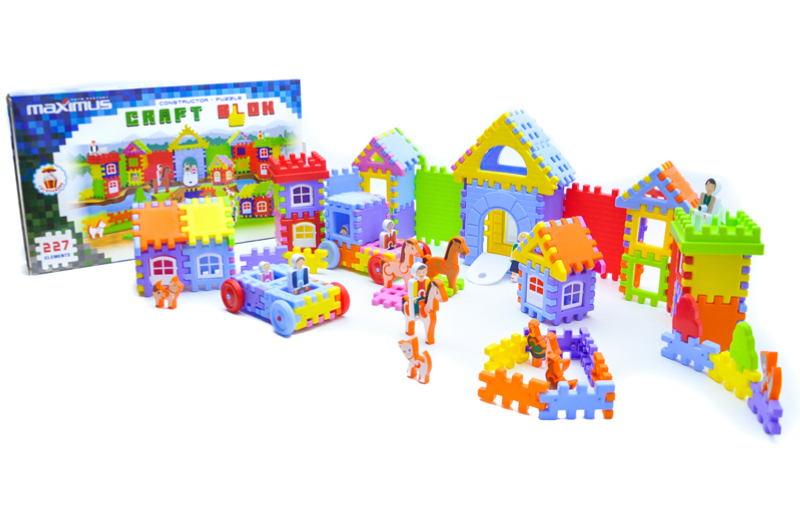 Конструктор Craft Blok 227 ел. з НАЛІПКАМИ (в коробці) ТМ Maximus" (арт.9178)"