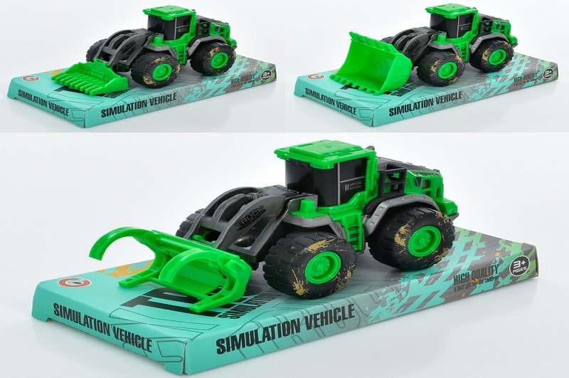 Бульдозер 99752 (216шт)11см,інерц, 3 види, в слюді, 15-7,5-7,5см