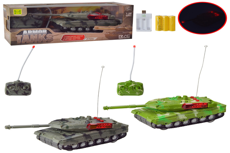 Танк р/к арт. SH091-417B (60шт/2) 2 кольори, світло, звук, короб. 24,5*8,5*9см