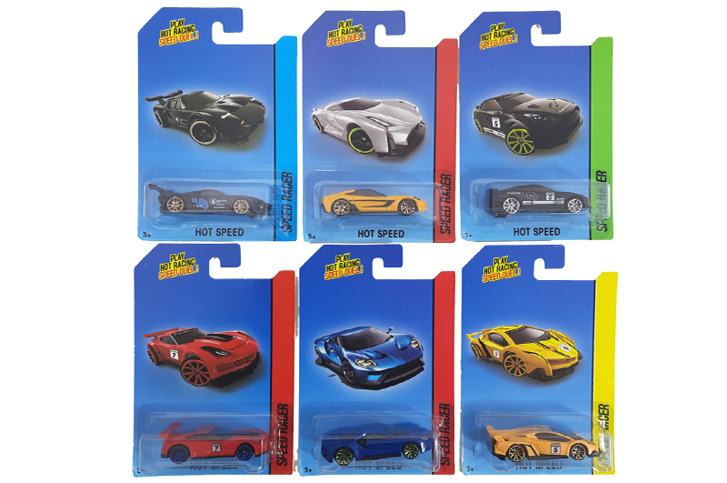 Машина металева Гонка" 6 видів на блістері I868-1 р.16,5*11см"