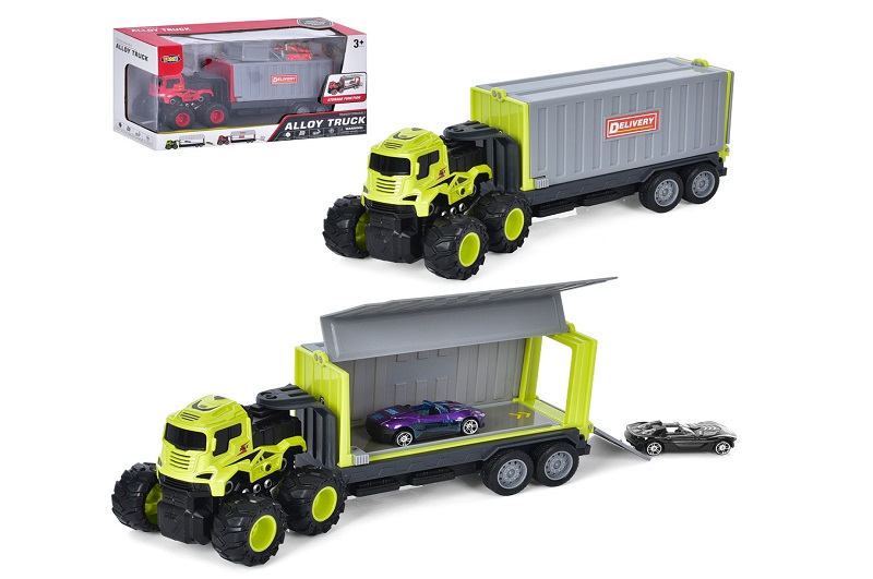 Трейлер H2106 (24шт) інерція,27см,шина 2 шт,ящики 2шт, 2 види, в кор-ці, 31-16-11см