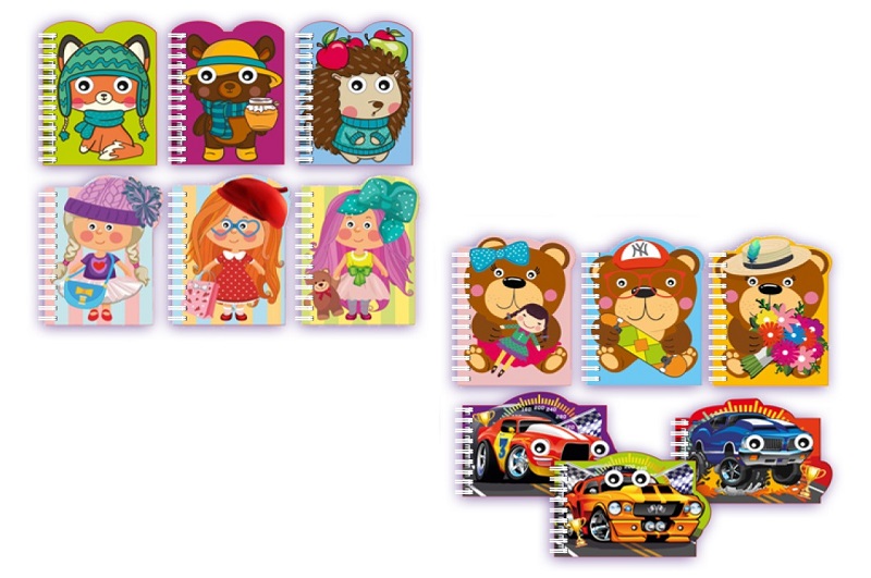 Блокнот Оченята" В7, 40 арк, лаковка, пружина, р.115х85 мм  Б-Ф7-50 УПАК12шт"