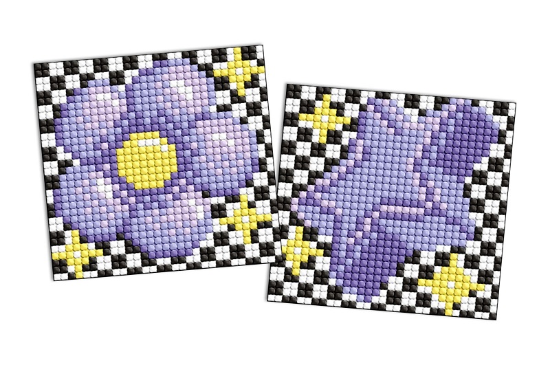 Набір з алмазною мозаїкою на самоклеючій основі AMS1180 LOL Surprise! Фіолетова квітка і зірка" 9х9"