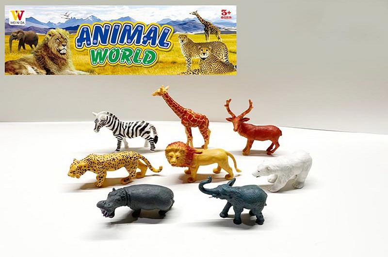 Тварини набір пласт. арт. 2065B (60шт/2) дикі, 8 шт, в пакеті 27,5*4*35см