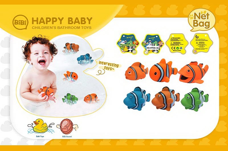 Пискавка арт. HY930-36 (192шт/2) морські рибки, 6 шт.пакет 20*20см