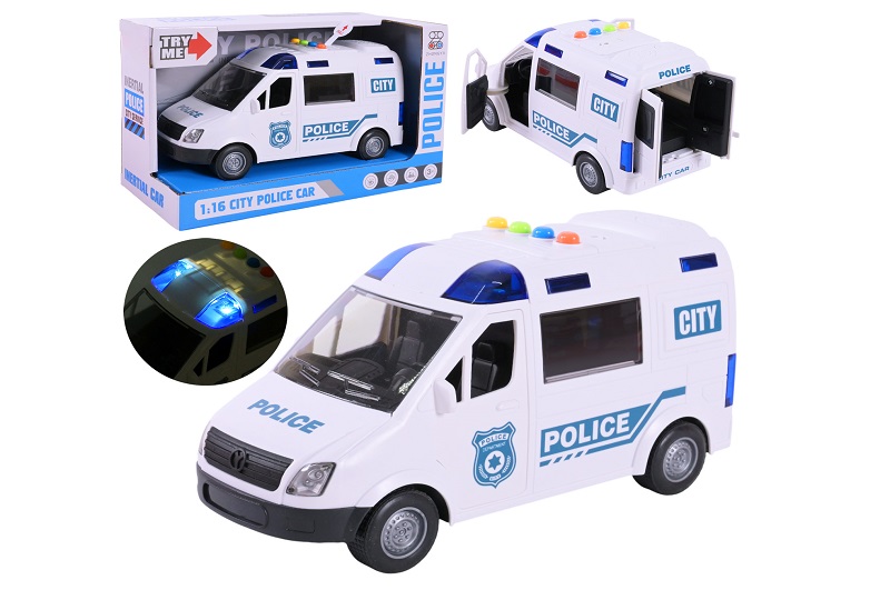 Машина  арт. ZY222A (48шт/2)  батар. Поліція, світло,звук,двері відчиняються, короб. 26*11,5*16,5см