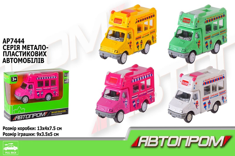 Машина мет. АВТОПРОМ арт. AP7444 (96шт/2) короб. 13*4*11см