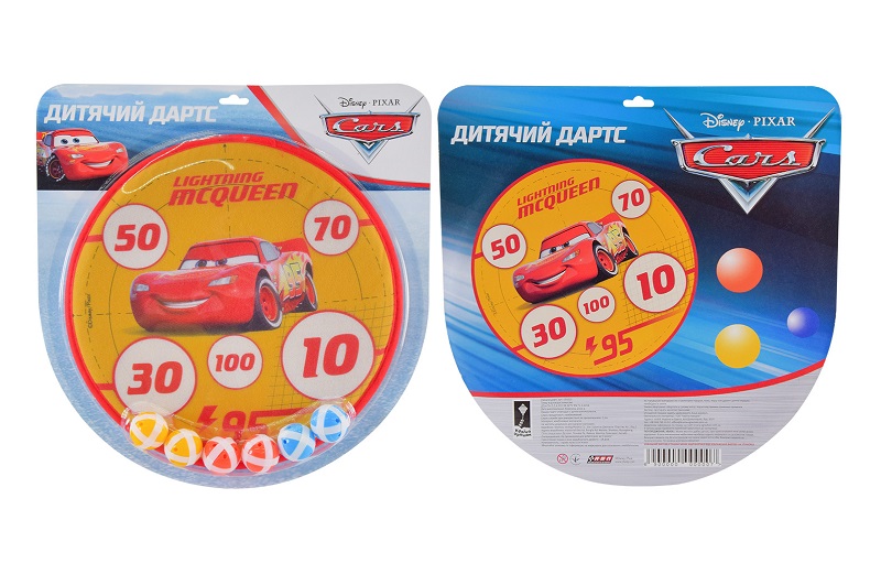 Дартс арт. LD1021 (60 шт/2) з м'ячиками на липучці,36 см  планшет.