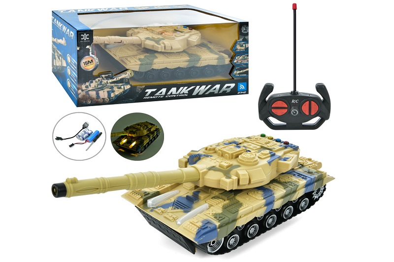 Танк 567-36 (18шт) 31см, р/к, акумулятор, USB зарядка, світло, 2 кольори, в кор-ці, 33-15-13см