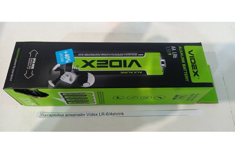 Батарейка алкалайн Videx LR-6/4shrink (60/720)  УПАК60шт