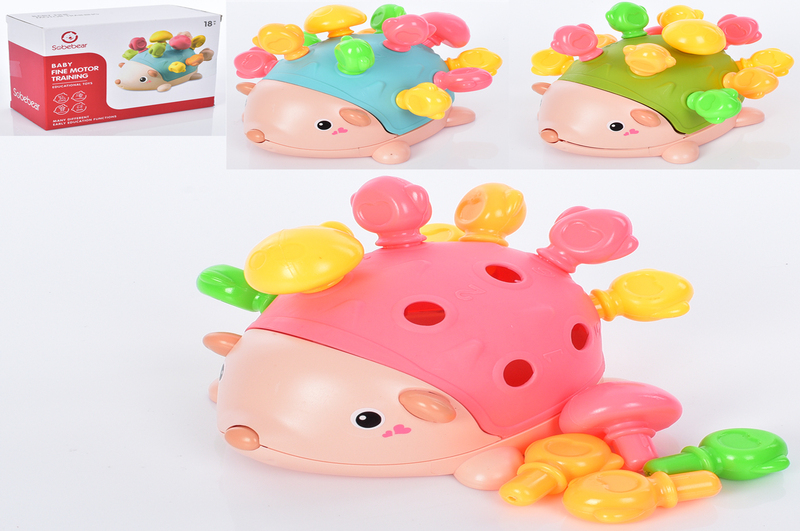 Логіка-сортер їжак арт. YL1022-56 (96шт) 3 кольори мікс, розвиток дрібної моторики,  короб 18,4*9,