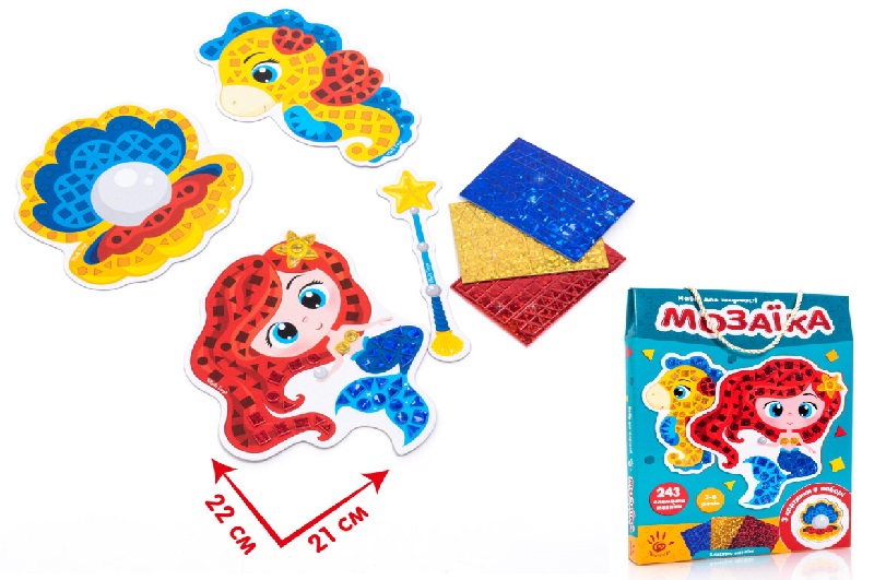 Набір для творчості Блискуча  мозаїка. Русалонька" VT4511-06 (укр)"
