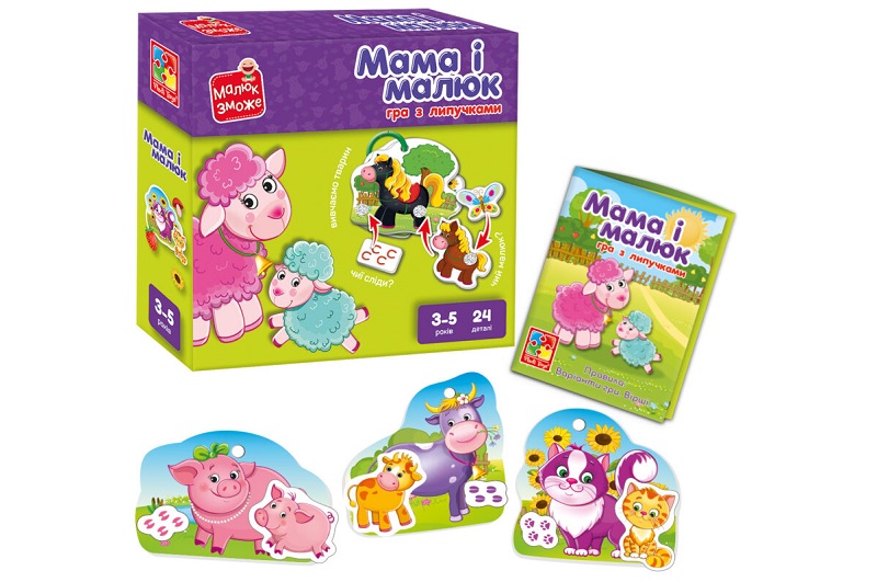 Гра розвиваюча Vladi Toys з липучками. Мама і малюк". VT2100-14"