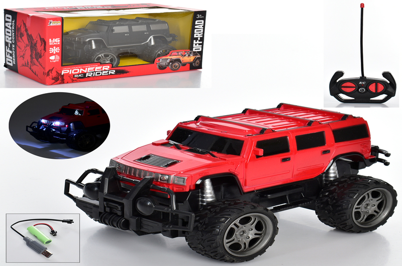 Джип 512A (18шт) р/к, аккум, 1:16, 23см, світло, USBзарядне, 2 кольори, в кор-ці, 30-16,5-15,5см