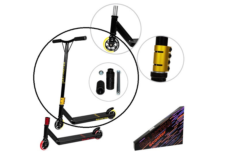 Самокат GS-0087 трюковий hic-система алюм/сталь PU алю 110*25мм 52*11*3см/89*57см+пеги 2кол.кор./4/
