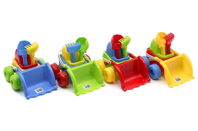 Машинка для піску Бебік" (машинка з рух.ковшем.граб.лоп.сито) арт. 9152  ТМ_Максимус"