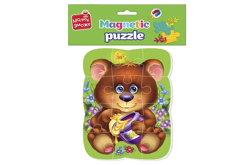 Гра розвиваюча Vladi Toys пазли магнітні А5 Малюк зможе Ведмежа" VT3301-04 (укр)"