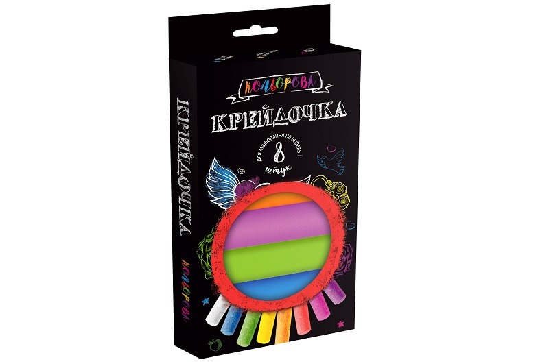 Крейда кольорова серії Крейдочка великі 8 кольорів КRD--02-02U  (20)