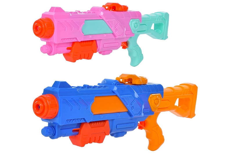 Водяний бластер MR 0966 (24шт) помпа, розмір великий, 48см, 2 кольори, в кульці 54-25-6см