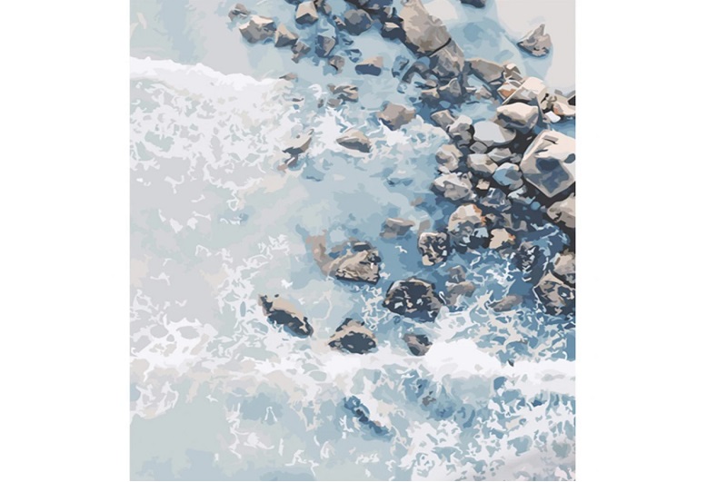 Картина по номерах Берег океану Strateg розміром 40х50 см (GS566) БЕЗ ЛАКУ