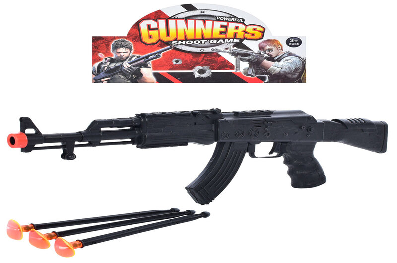 Автомат 2212-9 (144шт) 40см,кулі присоски 3шт, в кульку 52-17-3см