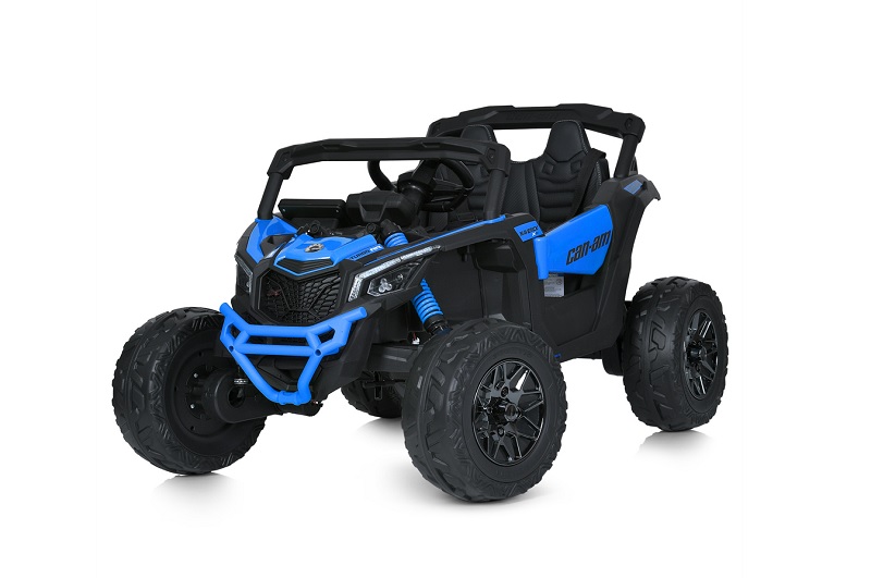 Джип M 5099EBLR-4(24V)(1шт) 2,4G(р/к),4мотори200W, 1акум24V7AH, EVA, шкіра, синій