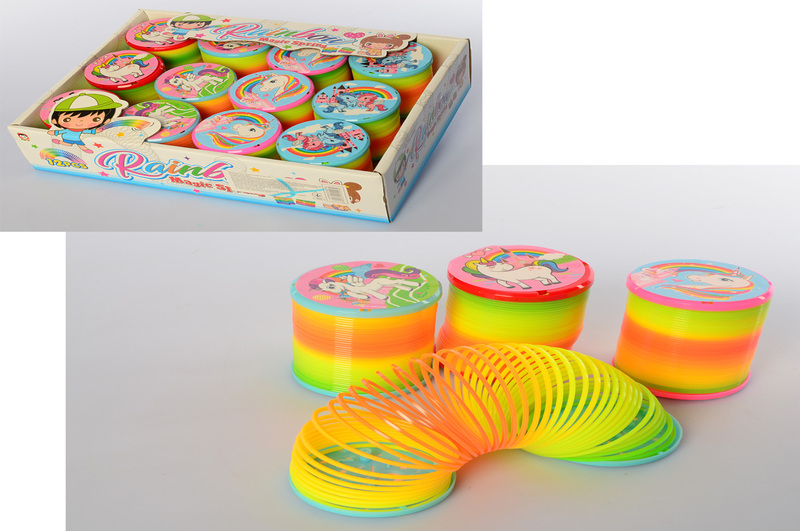 Пружинка B6012-DG-YGУПАК12шт (360шт) 6см, 12шт(мікс видів) у дисплеї, 25,5-19,5-6,5см