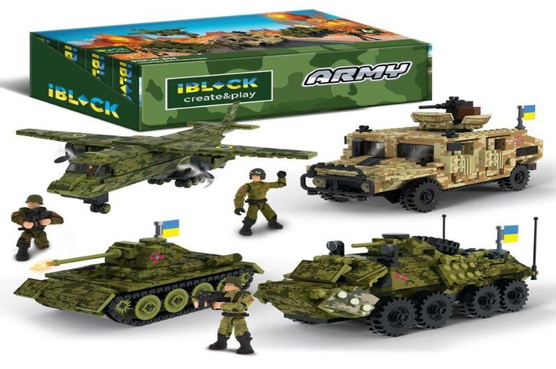 Конструктор IBLOCK арт. PL-921-430 (48ш) 6 диспл. по 8шт Армія, 280-385дет.,р-р уп-ки 29*19*5см, 4ви