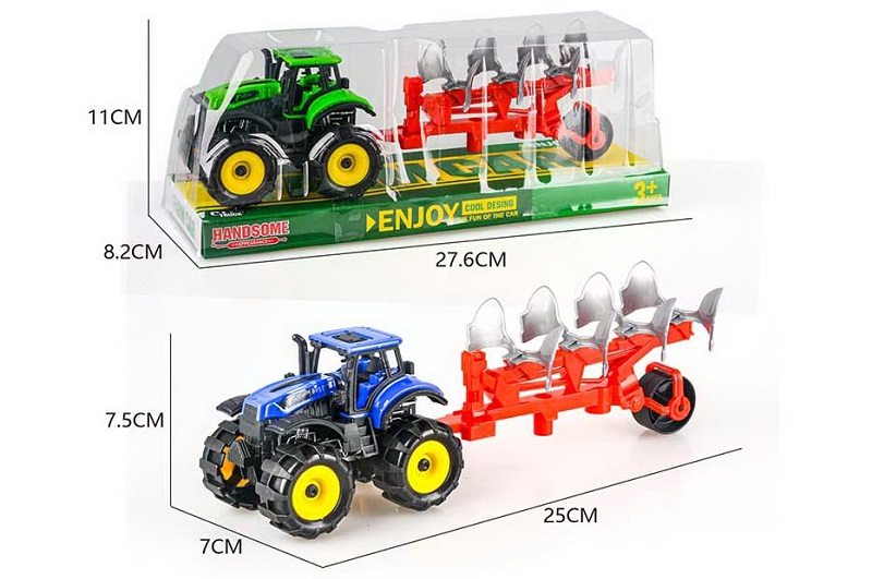 Трактор арт. 9870-5A (72шт/2) інерц, 2 кольори, слюда 27,6*8,2*11см