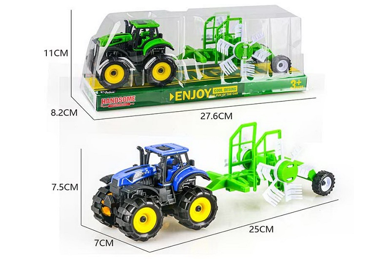 Трактор арт. 9870-6A (72шт/2) інерц, 2 кольори, слюда 27,6*8,2*11см
