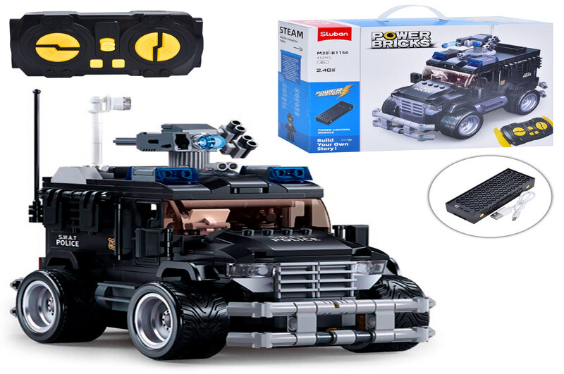 Конструктор M38-B1156 (12шт) штурмова машина, Р/К, 2,4G, 20см, 412дет, фігурки, акум, USB-зарядне, в