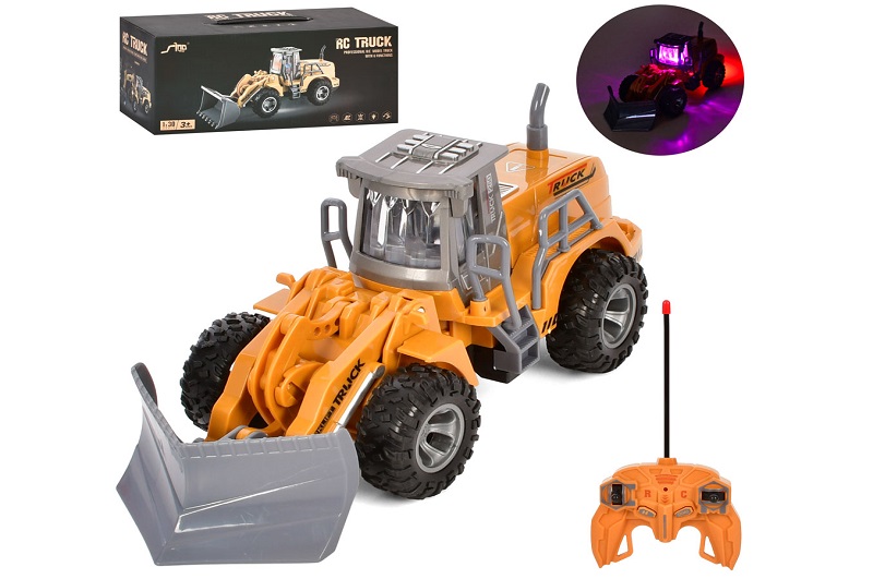 Бульдозер JH75-7D (18шт) Р/К, 1:30, 24см, світло, рухає ковшом, на бат-ці, в кор-ці, 30,5-13-12,5см