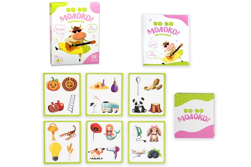 Карткова гра Strateg Ко-ко Молоко розважальна українською мовою (30386)