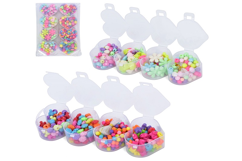 Бісер D5883-13 (60шт)намистини,нитки, у пеналі 19-13-3см