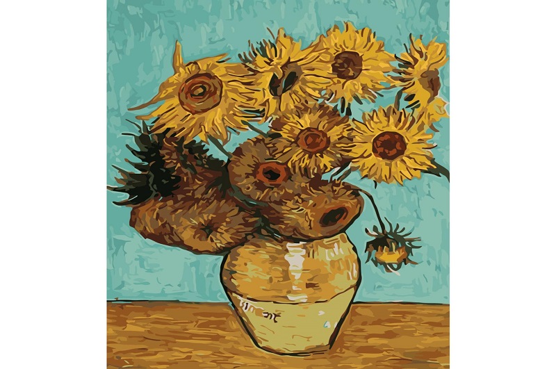 Картина по номерах Соняхи Strateg розміром 30х40 см (SS-6603)