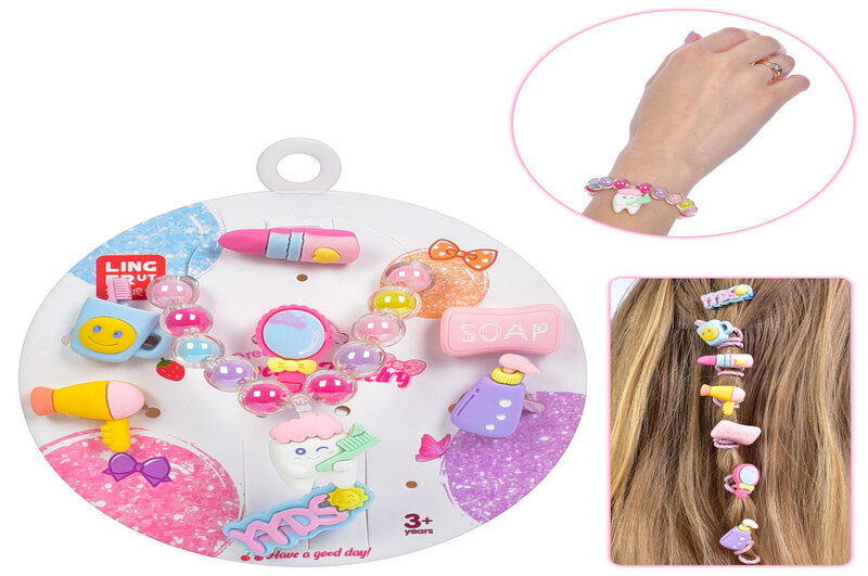 Набір аксесуарів UT7002H (90шт)браслет, шпильки, на листі 15-3-2см