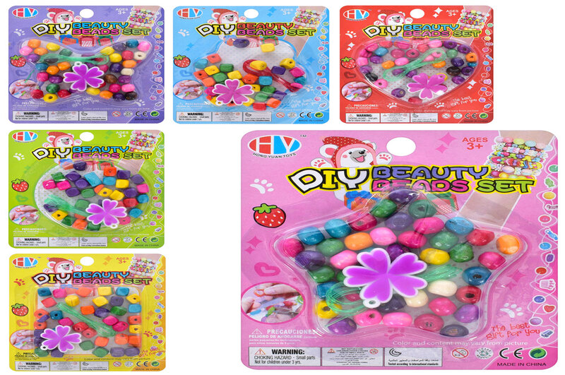 Набір для творчості HY190-O17-018 (720шт) бісер, нитки, підвіска, мікс видів, на листі, 11-9,5-1,5см