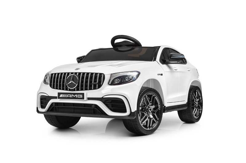 Машина M 4140EBLR-1 (1шт) р/к 2,4G, 4 мотори 30W, 1акум.12V9AH, шкір.сид. , колеса EVA, TF, USB, біл