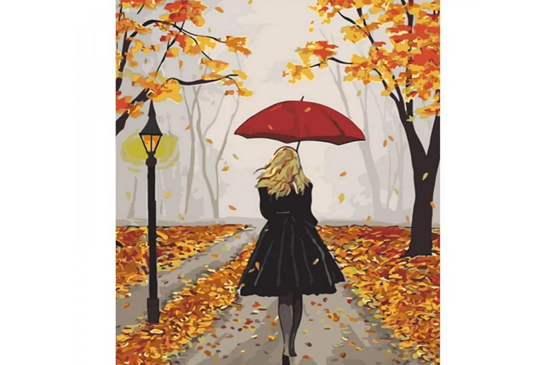 Картина по номерах Осіння прогулянка Strateg розміром 40х50 см (GS762)