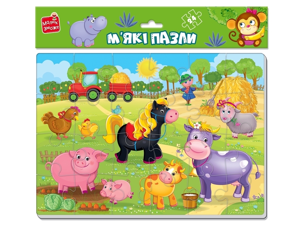 Гра розвиваюча Vladi Toys м&#039;які пазли А4 Малюк зможе Ферма&quot; VT1102-18 (укр)&quot;