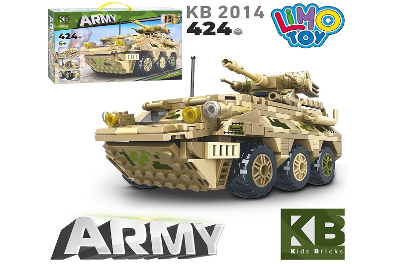 Конструктор KB 2014 (18шт) військова техніка, 424 деталей, в кор-ці, 48-30-7см